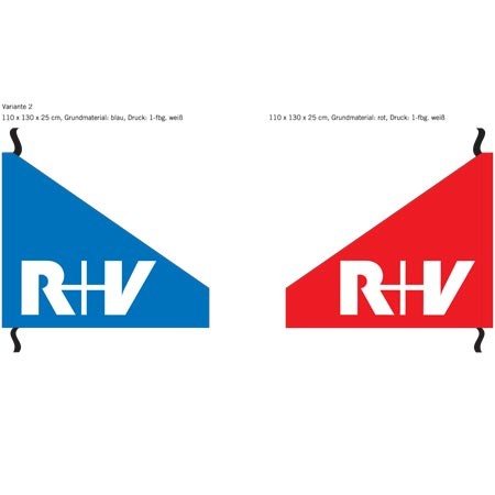 Snowboard Riesentorlauf-Flagge 110 x 130 x 25 cm, rot, Druck