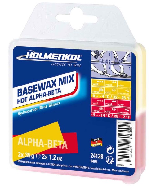Holmenkol Basewax Mix HOT ALPHA-BETA, 2 x 35g