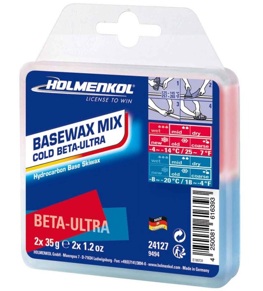Holmenkol Basewax Mix COLD BETA-ULTRA, 2 x 35g