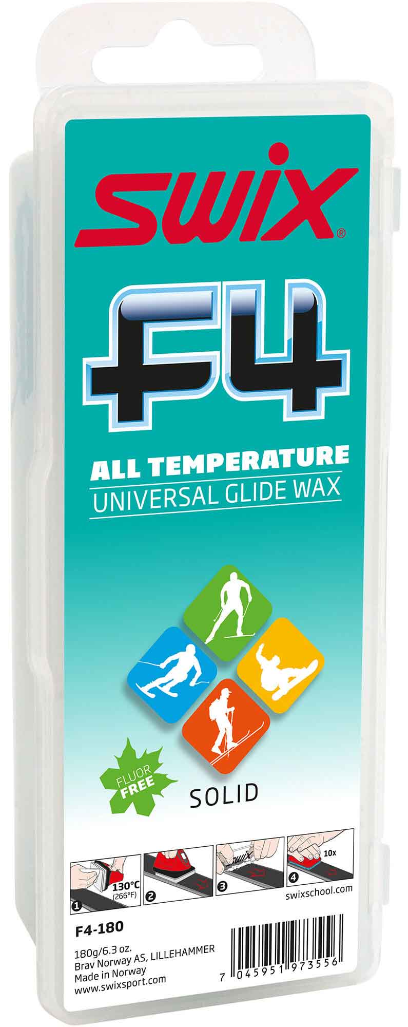 Swix F4 Glidewax All Temperature 180g Wax Wachs Heißwachs Bügelwachs 
